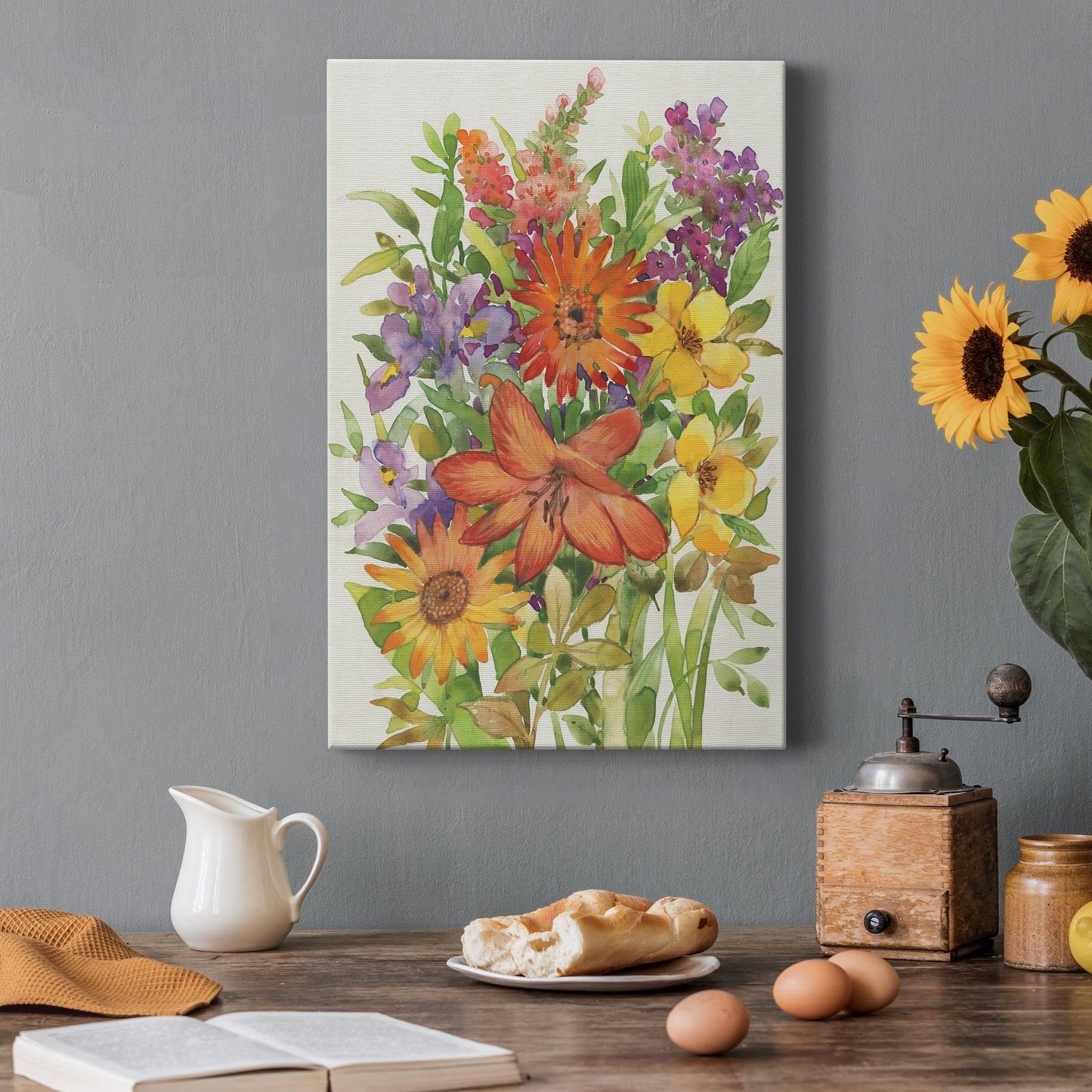 Floral Mix I Premium Gallery Wrapped Canvas - Ready to Hang