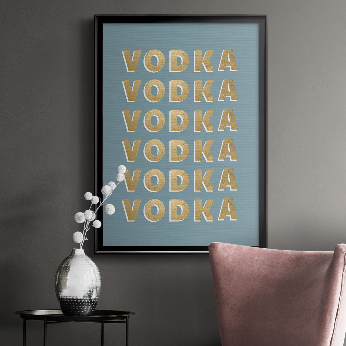 Vodka - Modern Framed Canvas Print