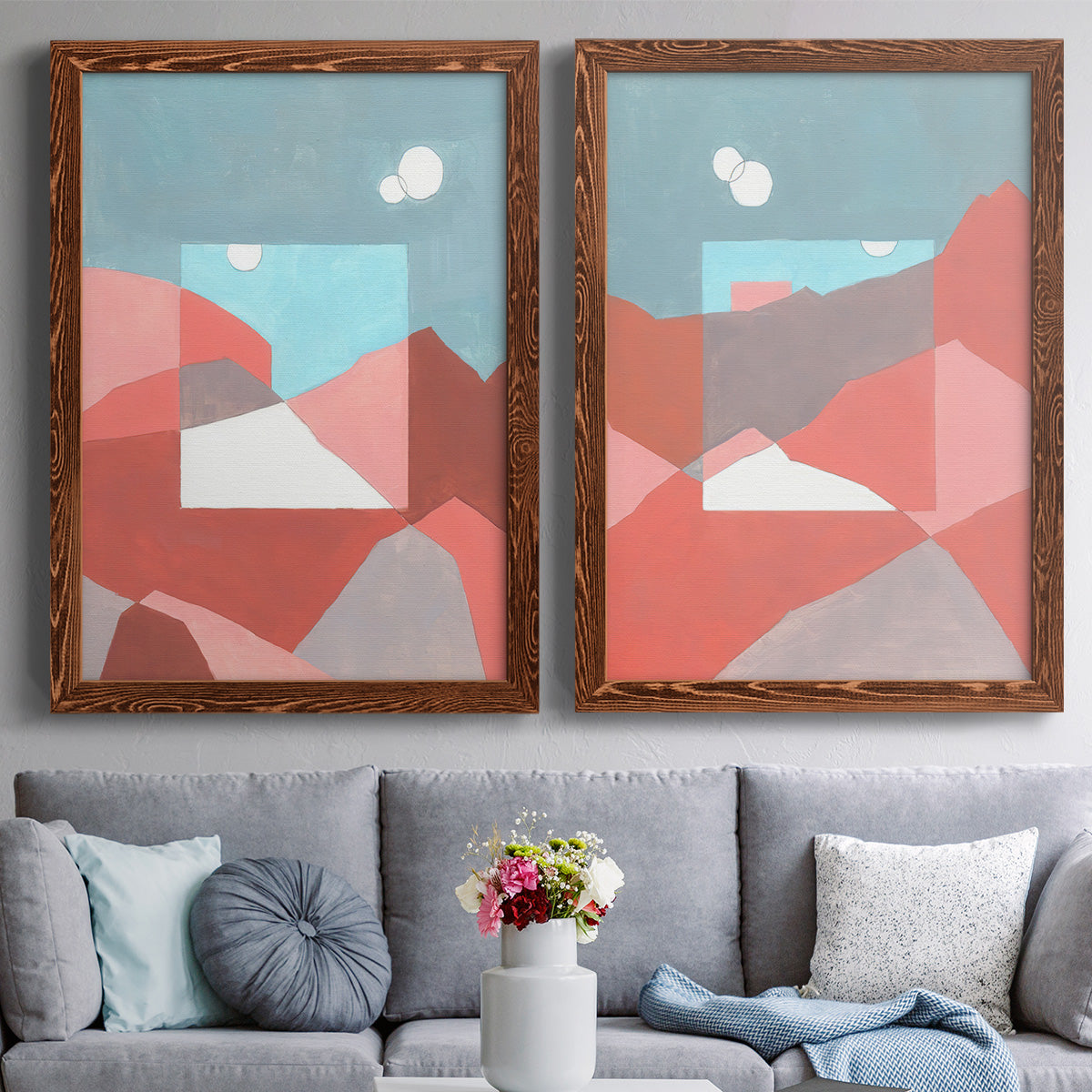 Desert Dreamscape I - Premium Framed Canvas 2 Piece Set - Ready to Hang