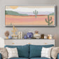 Cactus Plateau II - Floater Framed Canvas Print