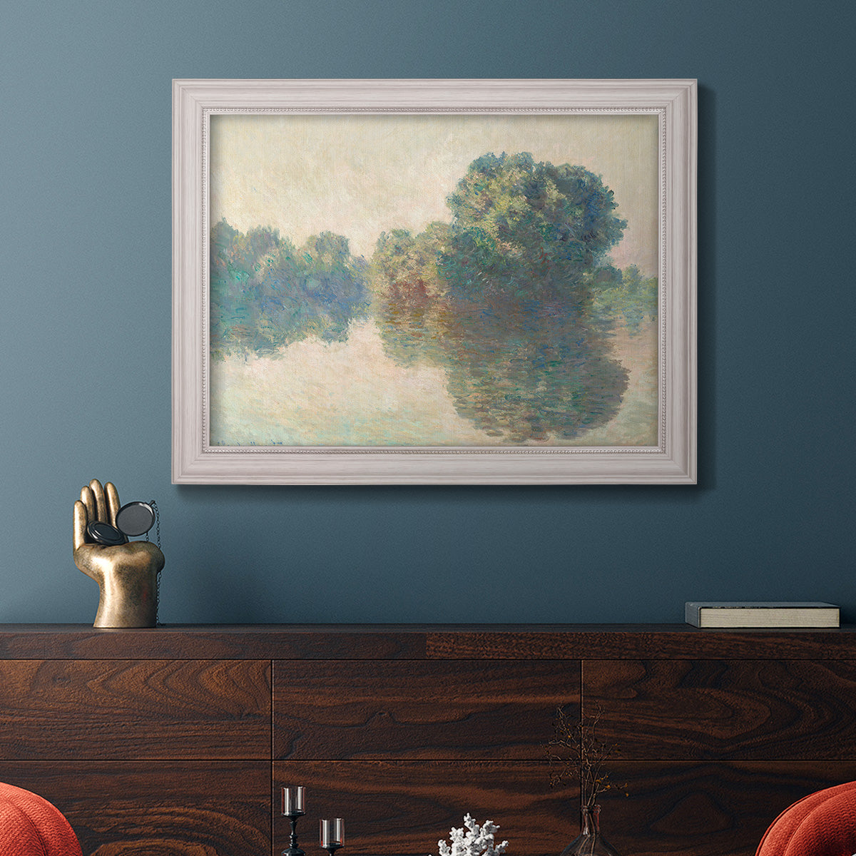 The Seine at Giverny - Ornate Framed Canvas Print