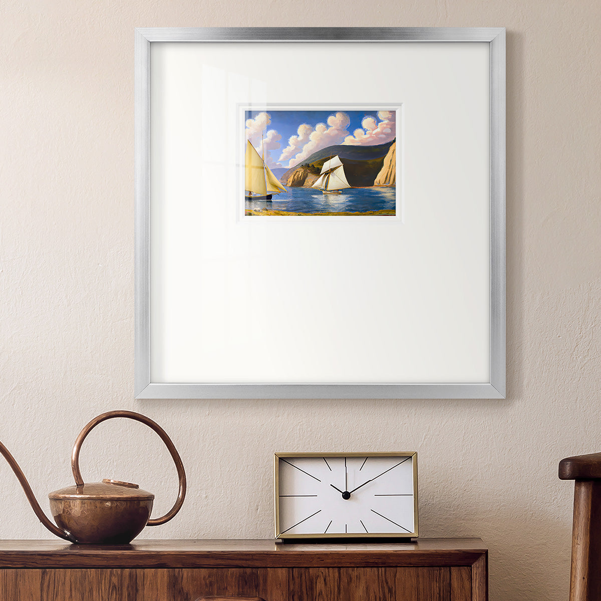 Golden Sail Valley Premium Framed Print Double Matboard