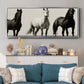 Wild Stallions - Floater Framed Canvas Print