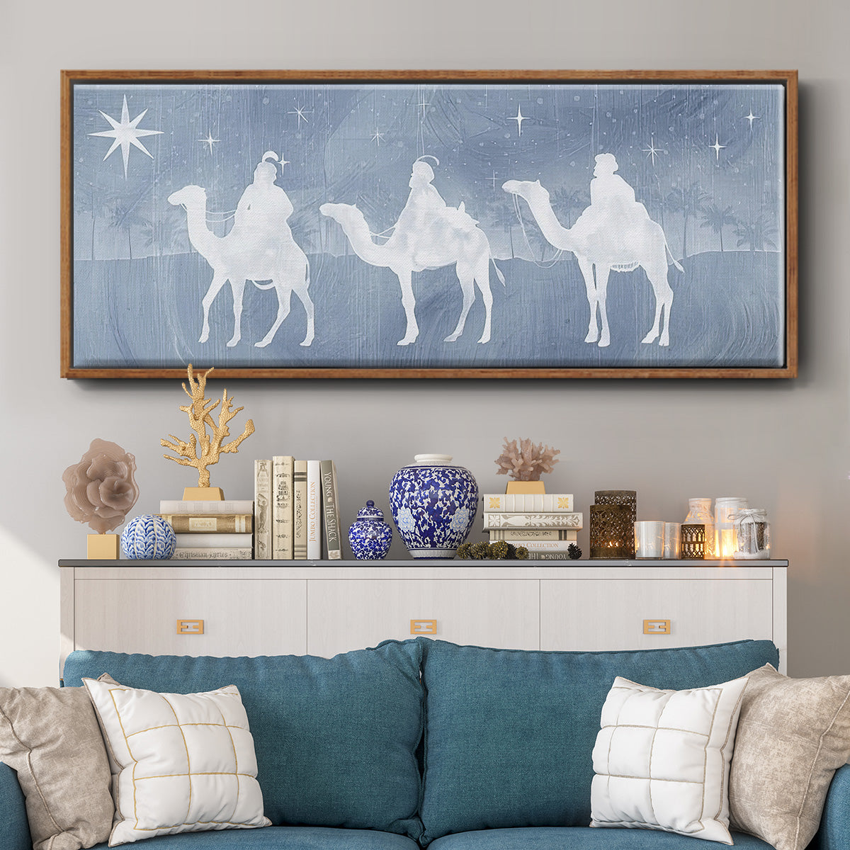 Star of Bethlehem Collection D - Floater Framed Canvas Print