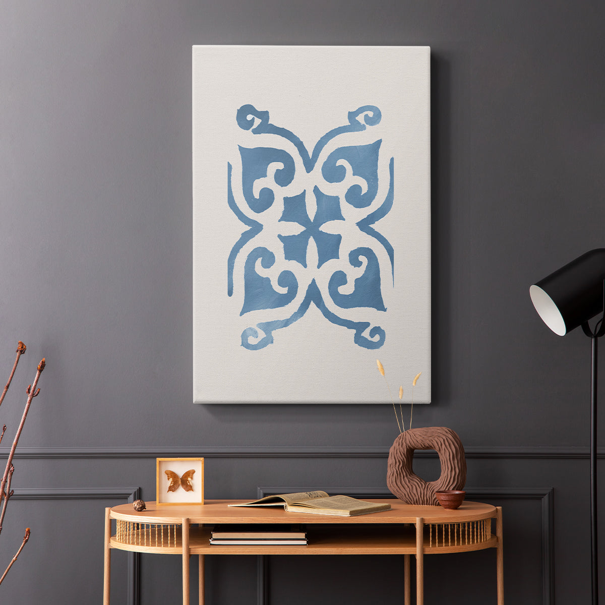 Monochrome Terra Mesa Tile II - Canvas Art Print