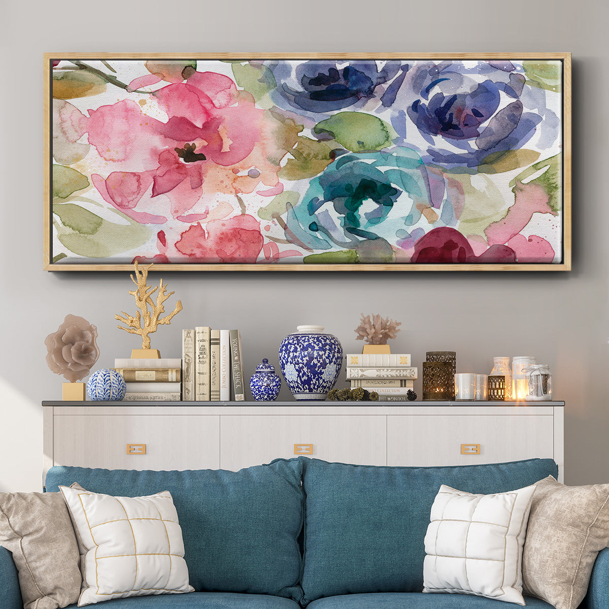 Garden Palette II - Floater Framed Canvas Print