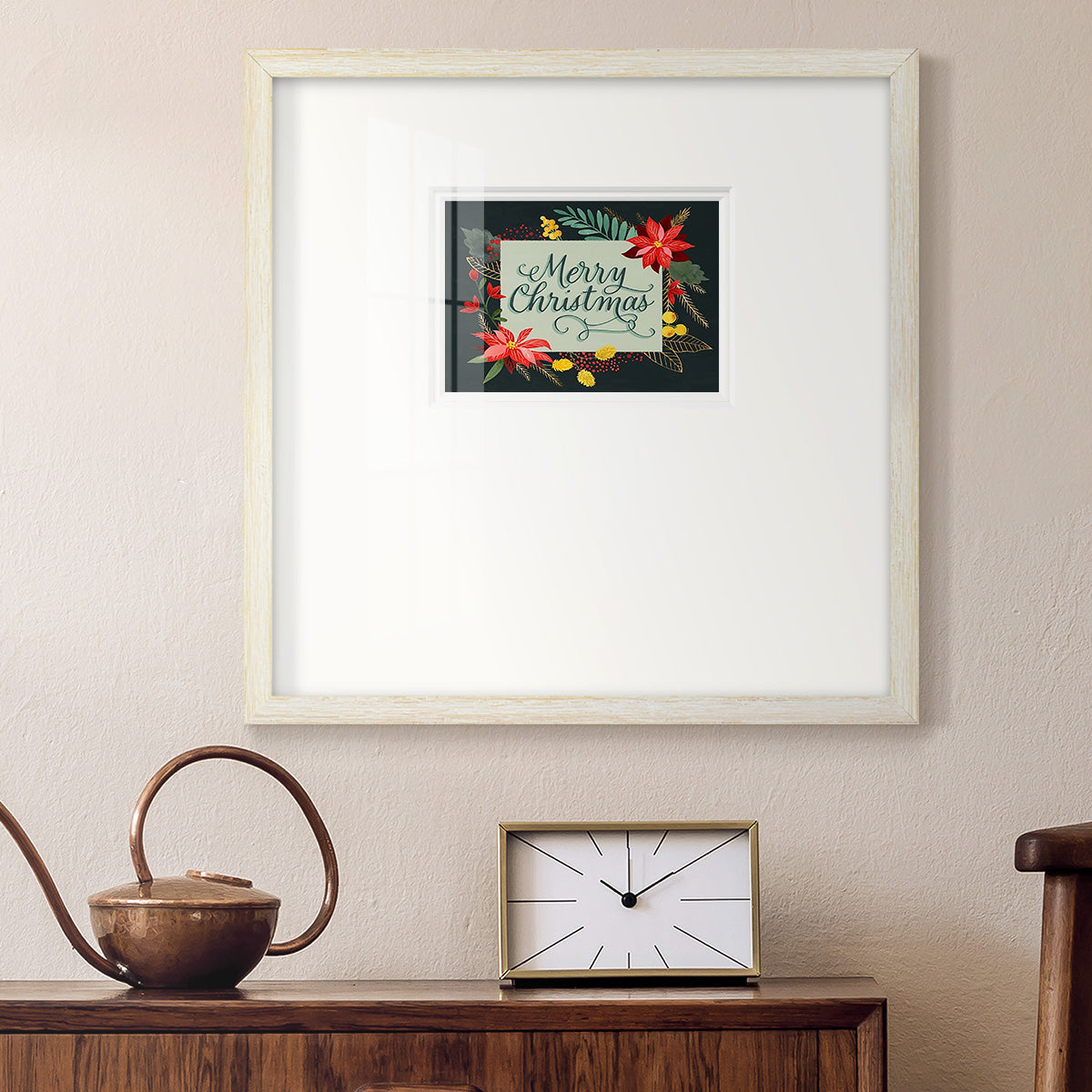 Bright Christmas Night  I Premium Framed Print Double Matboard