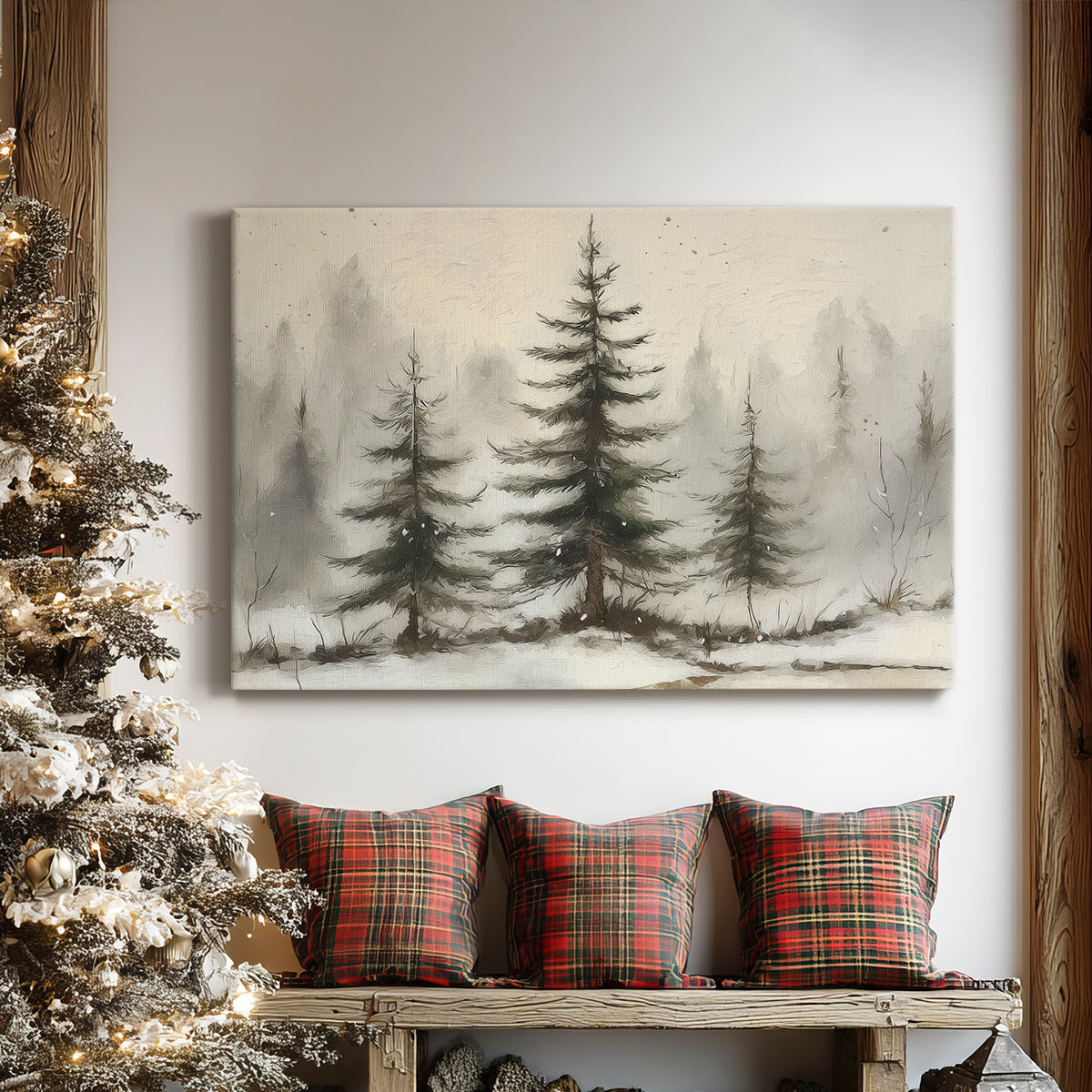 Sugar Whisper of Fir - Canvas Art Print