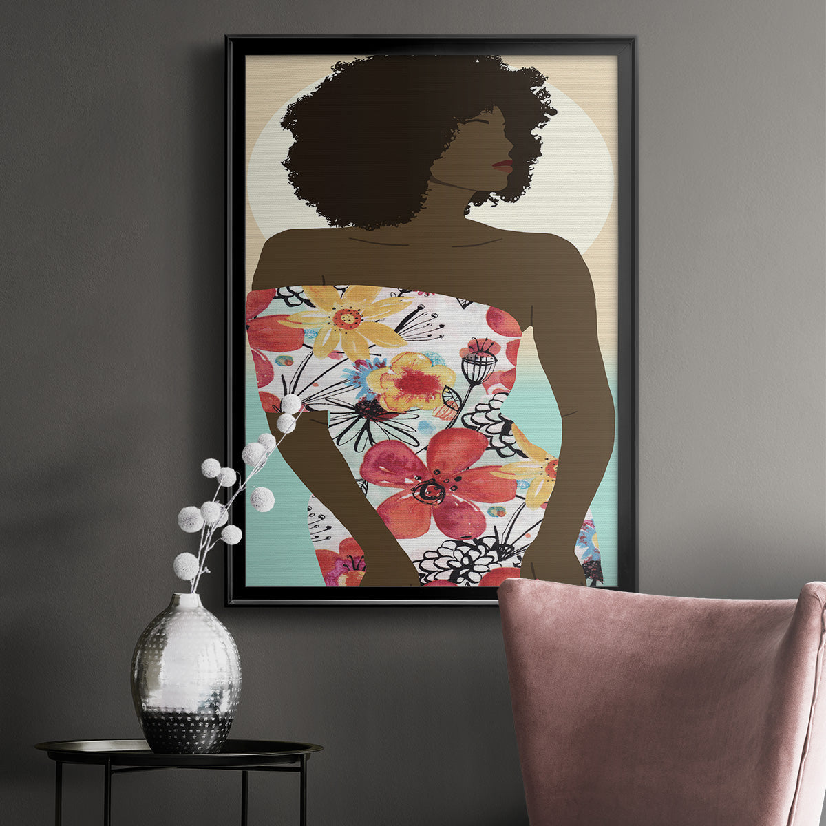 You Go Woman II - Modern Framed Canvas Print