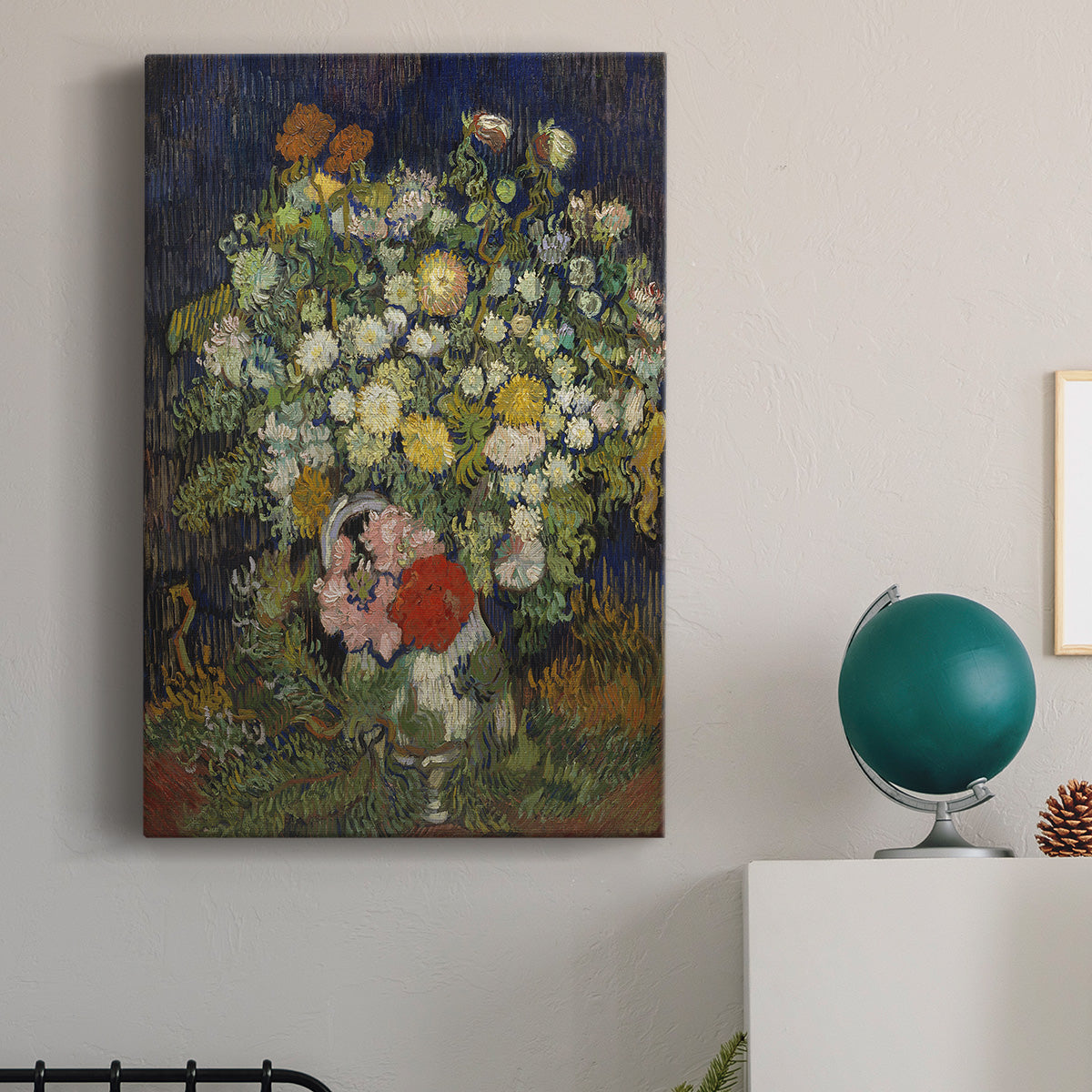 Bouquet of Flowers in a Vase - Canvas Art Print