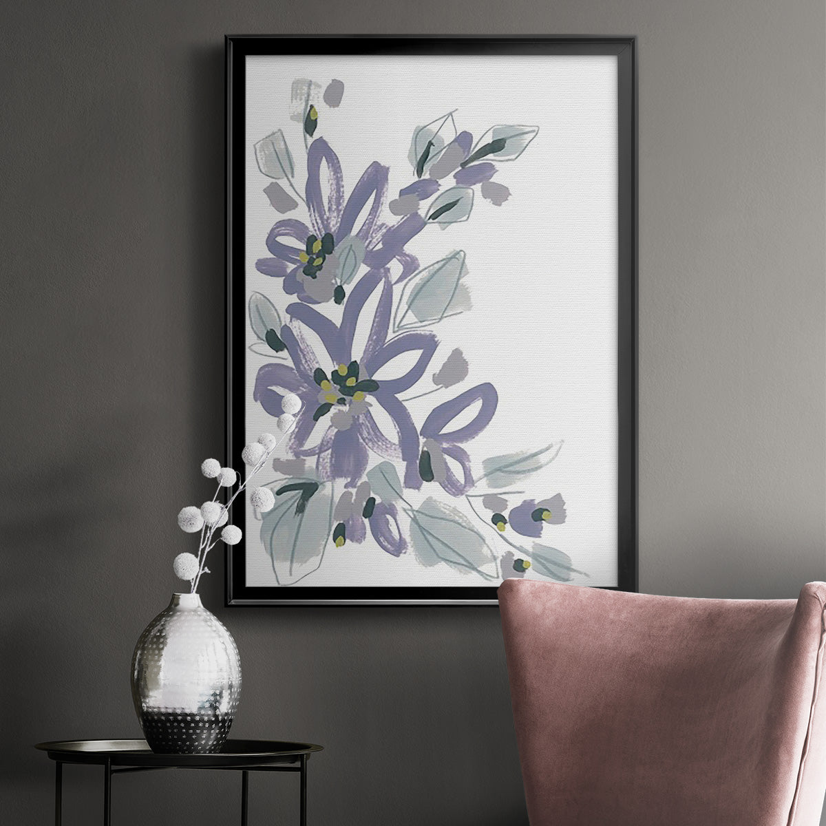 Periwinkle Patch I - Modern Framed Canvas Print