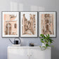 Blush Architecture Study IV - Framed Premium Gallery Wrapped Canvas L Frame 3 Piece Set - Ready to Hang