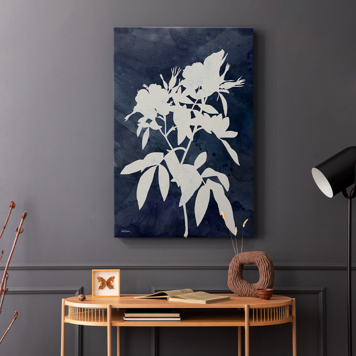 Indigo Botanical I Revisited - Canvas Art Print