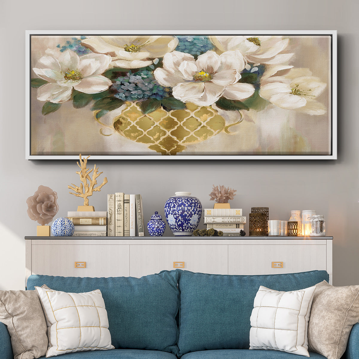 Southern Magnolia - Floater Framed Canvas Print