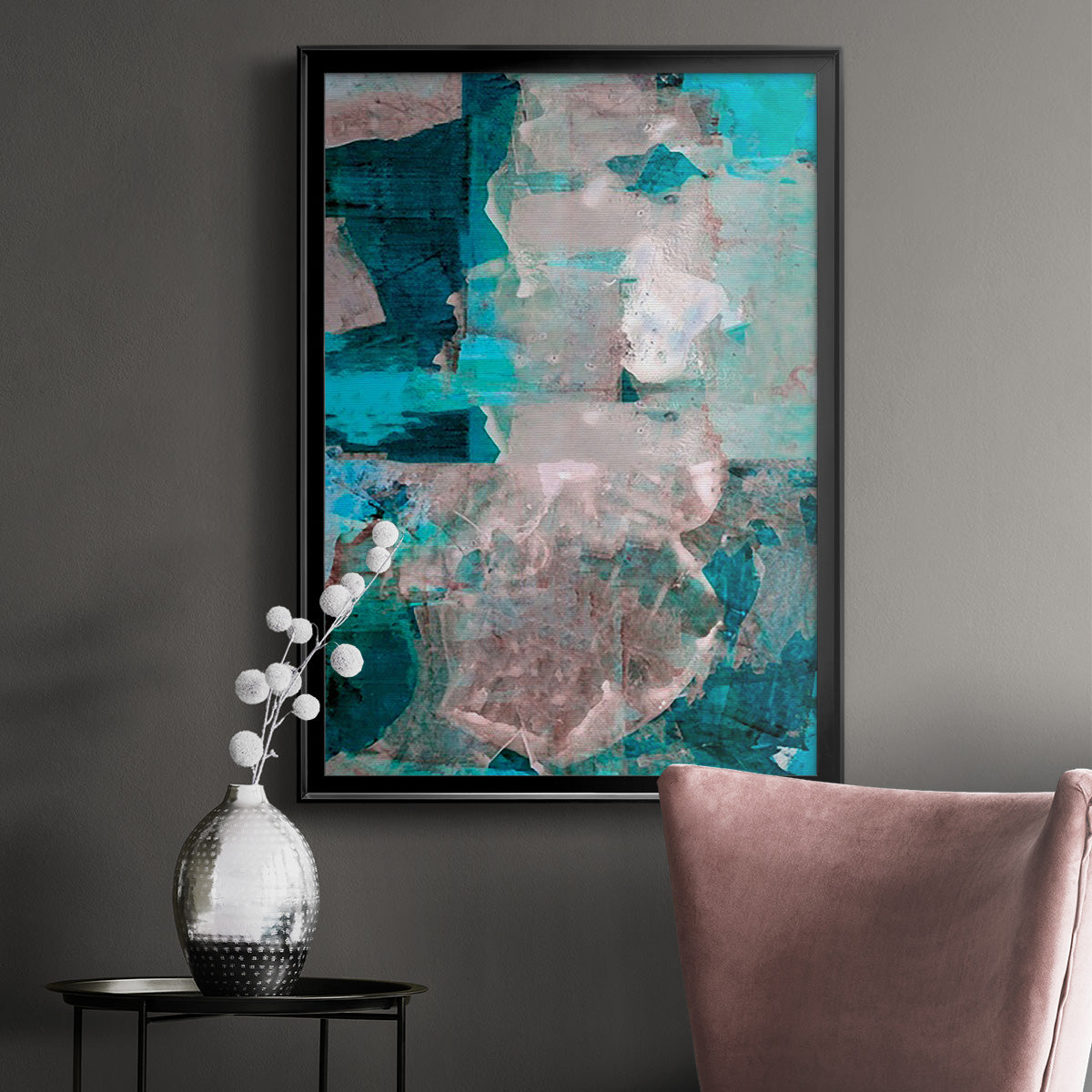 Impasto III - Modern Framed Canvas Print