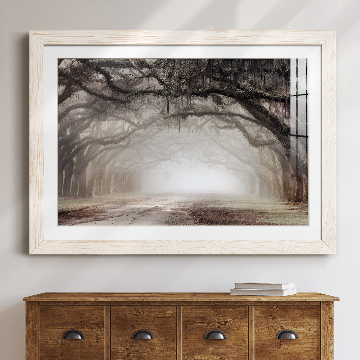 Timeless Plantation Drive - Barnwood Framed Art Print