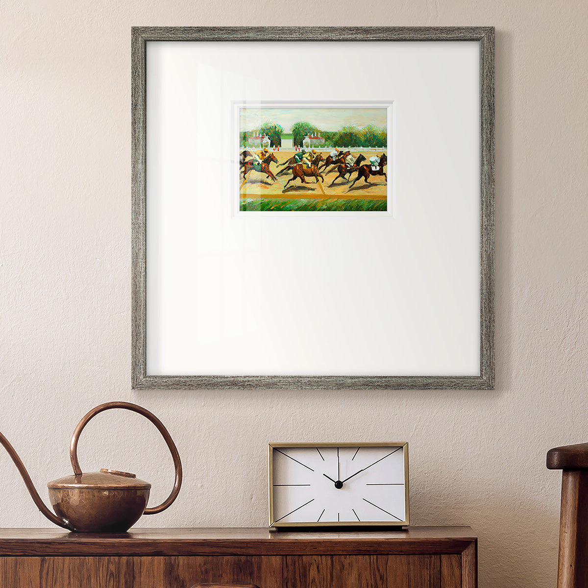 Dat at the Race III Premium Framed Print Double Matboard