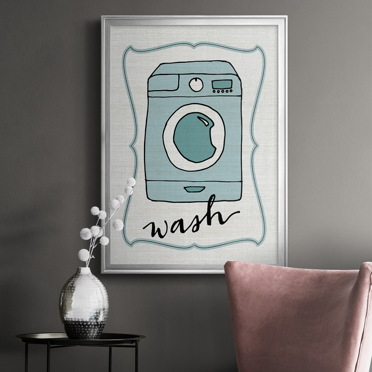 Wash - Modern Framed Canvas Print