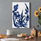 Indigo Brush Blooms II Premium Gallery Wrapped Canvas - Ready to Hang