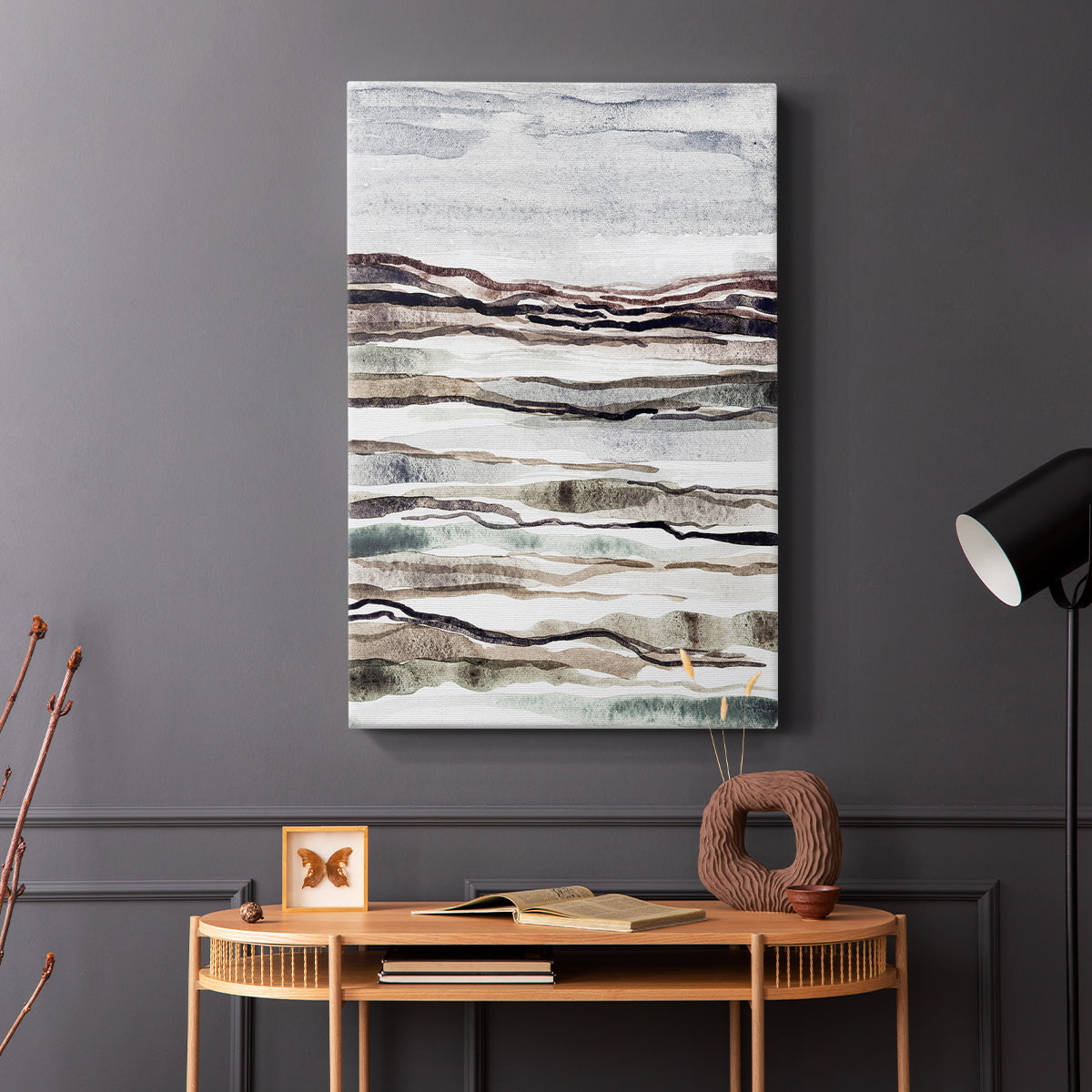 Muted Earth Layers I - Canvas Art Print