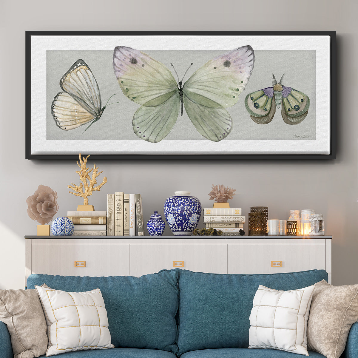 Pretty Insects II - Floater Framed Canvas Print