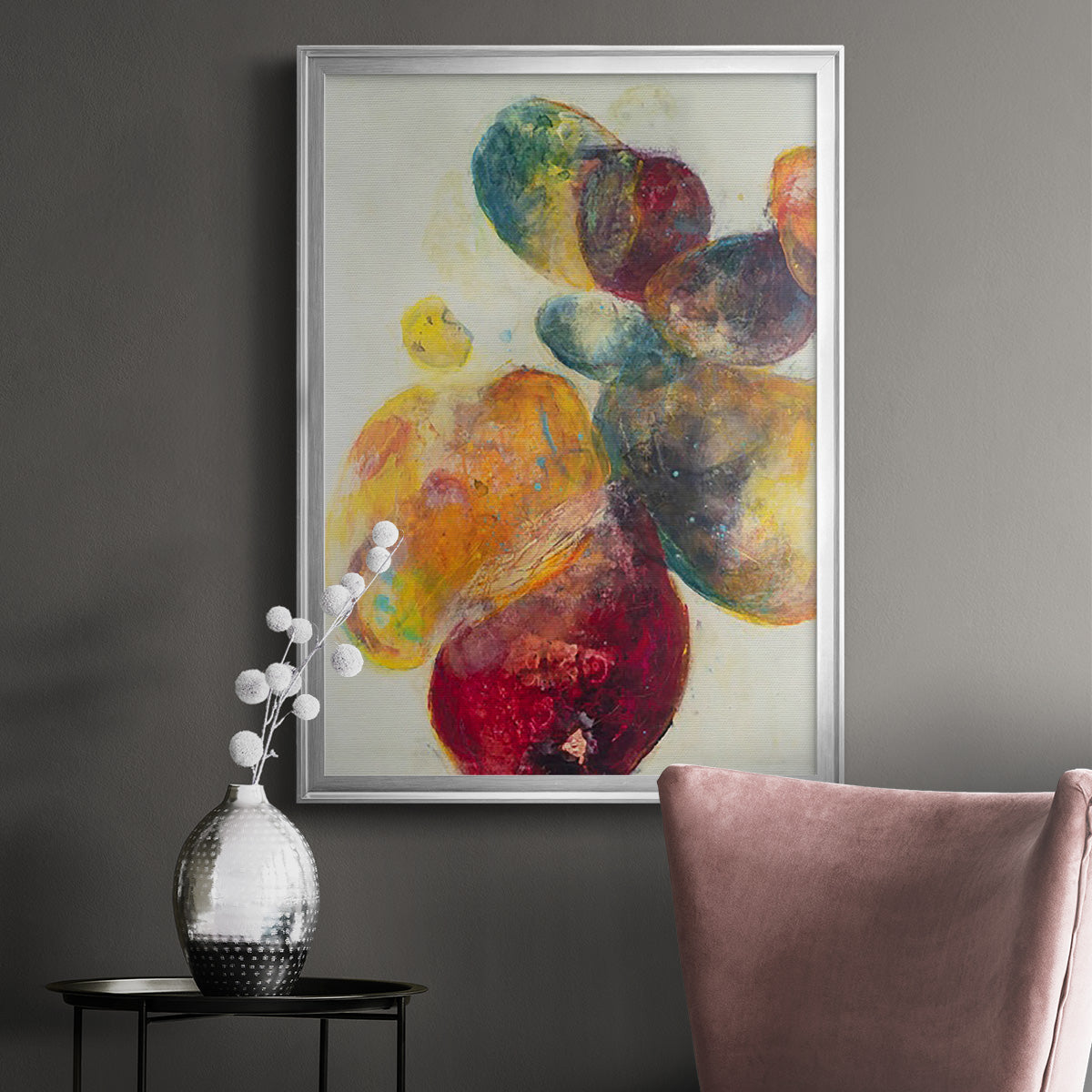 Earthy Fragments II - Modern Framed Canvas Print