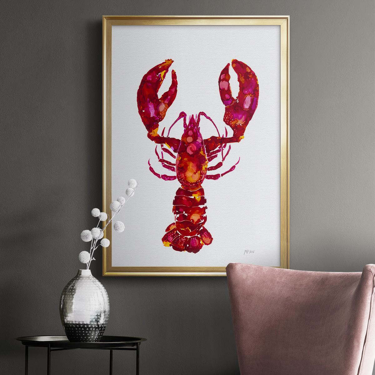 Lobster - Modern Framed Canvas Print