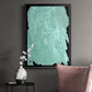 Teal Cascade II - Modern Framed Canvas Print