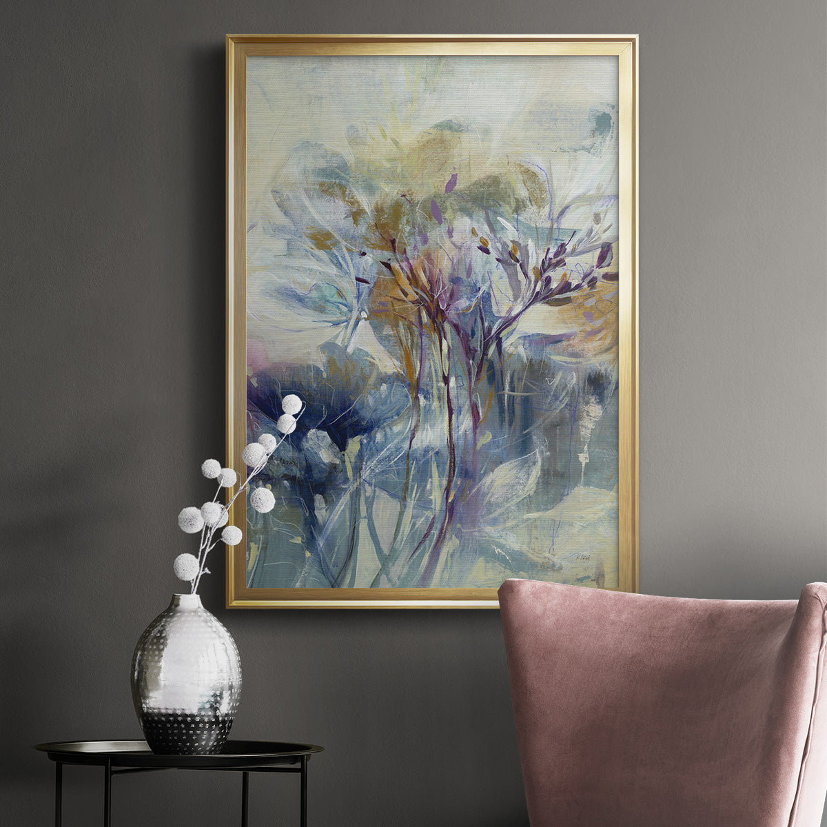 Meadow Saffron II - Modern Framed Canvas Print