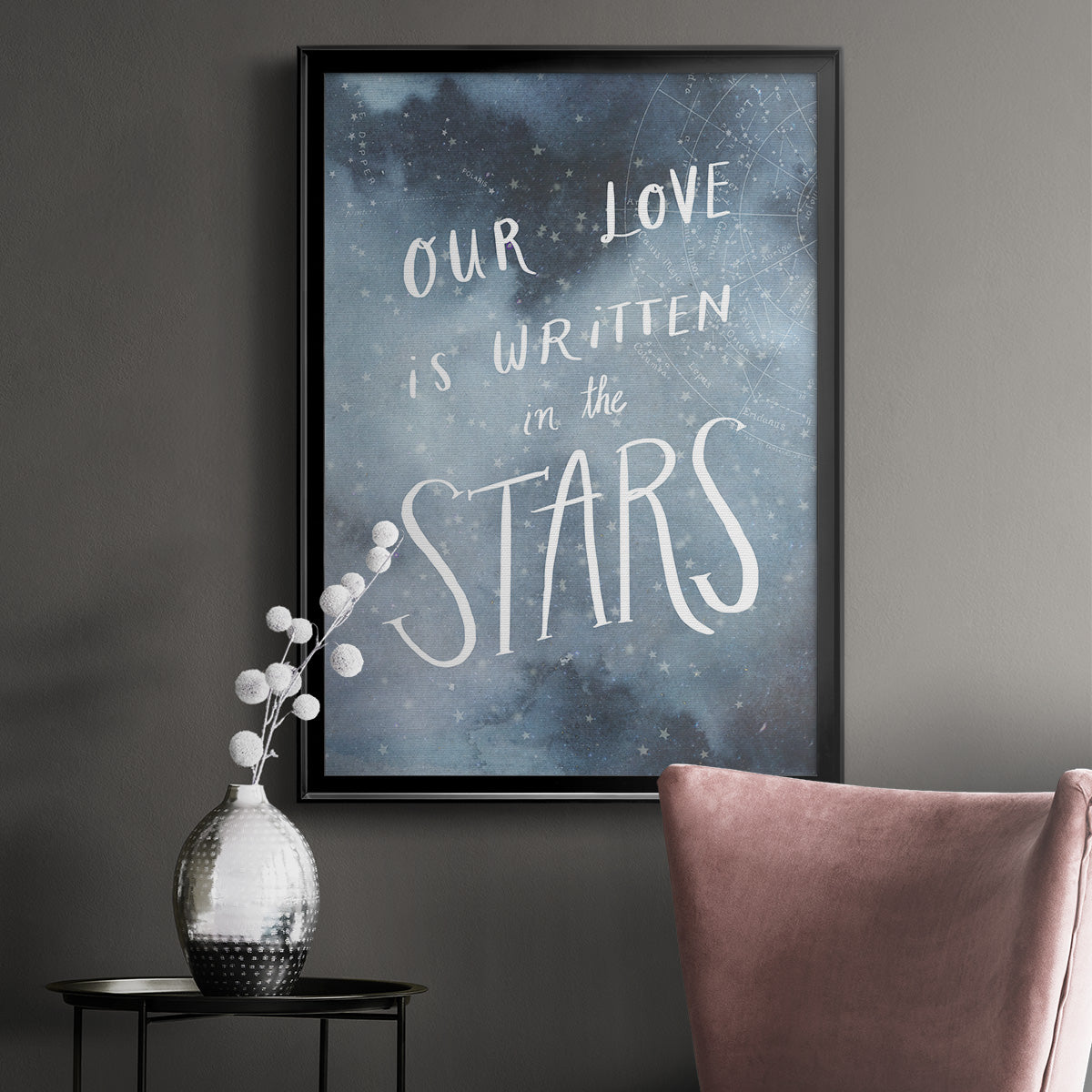 Celestial Love IV - Modern Framed Canvas Print