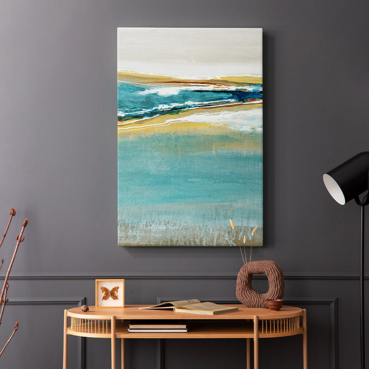 Aqua Quartz V1 - Canvas Art Print