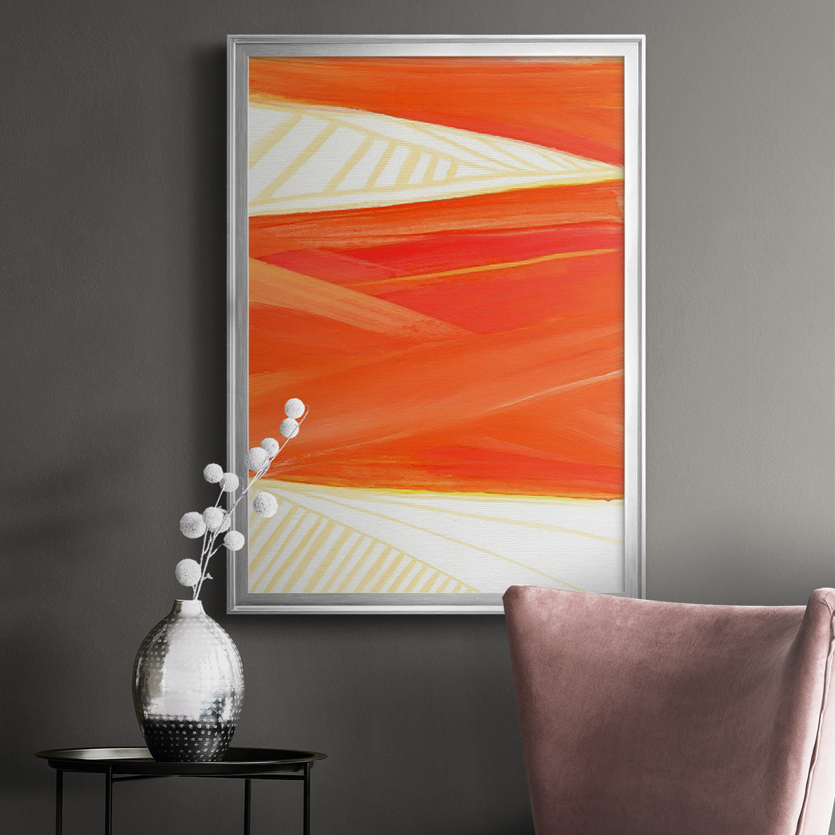 Warm Rays I - Modern Framed Canvas Print