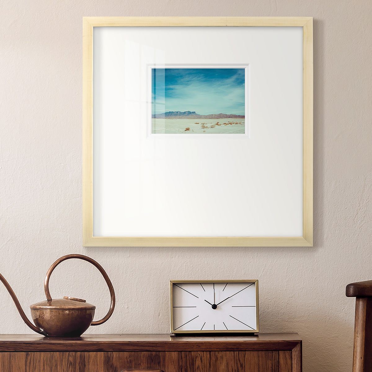 Salt Flat Walk II Premium Framed Print Double Matboard