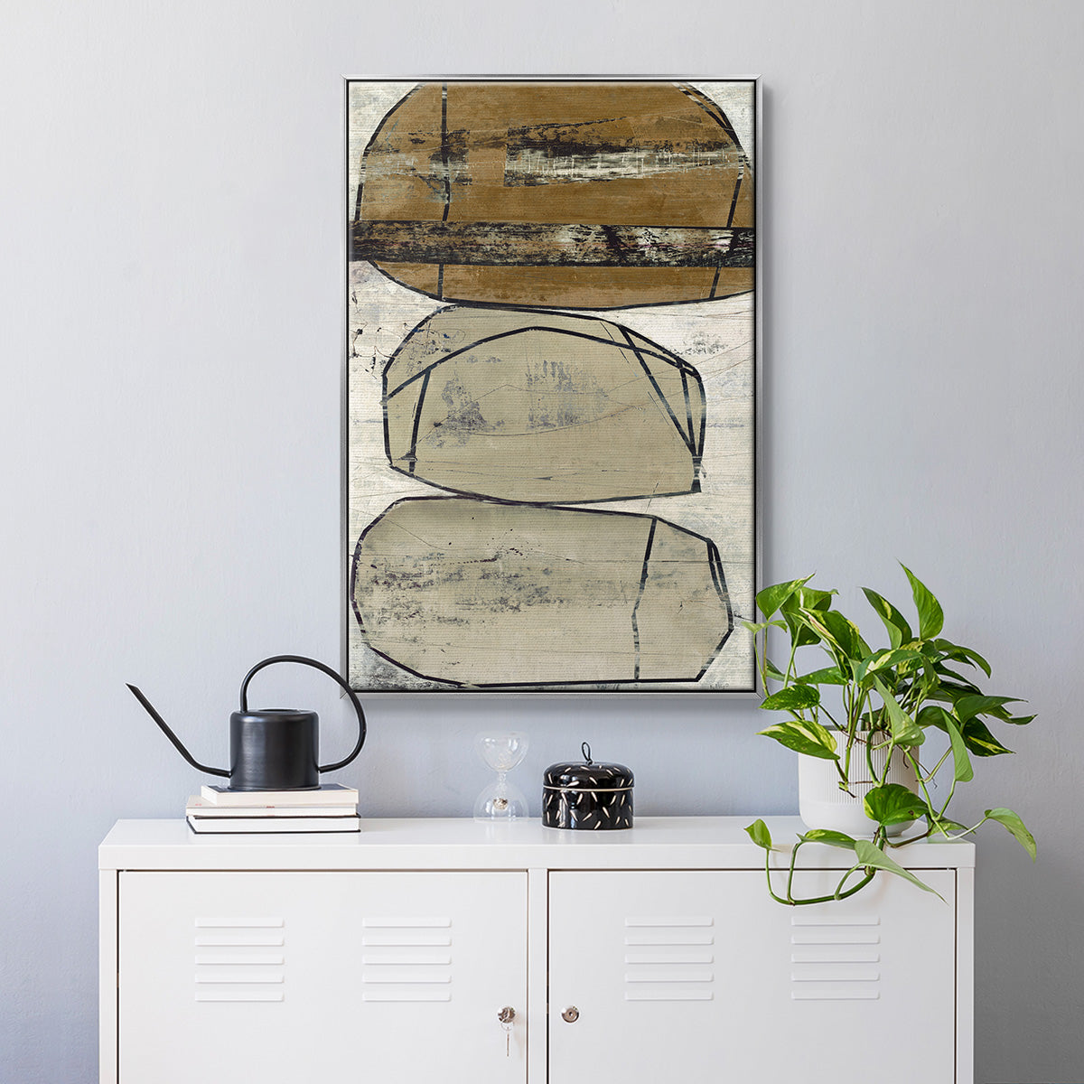 Dim Sum I - Floater Framed Canvas Print
