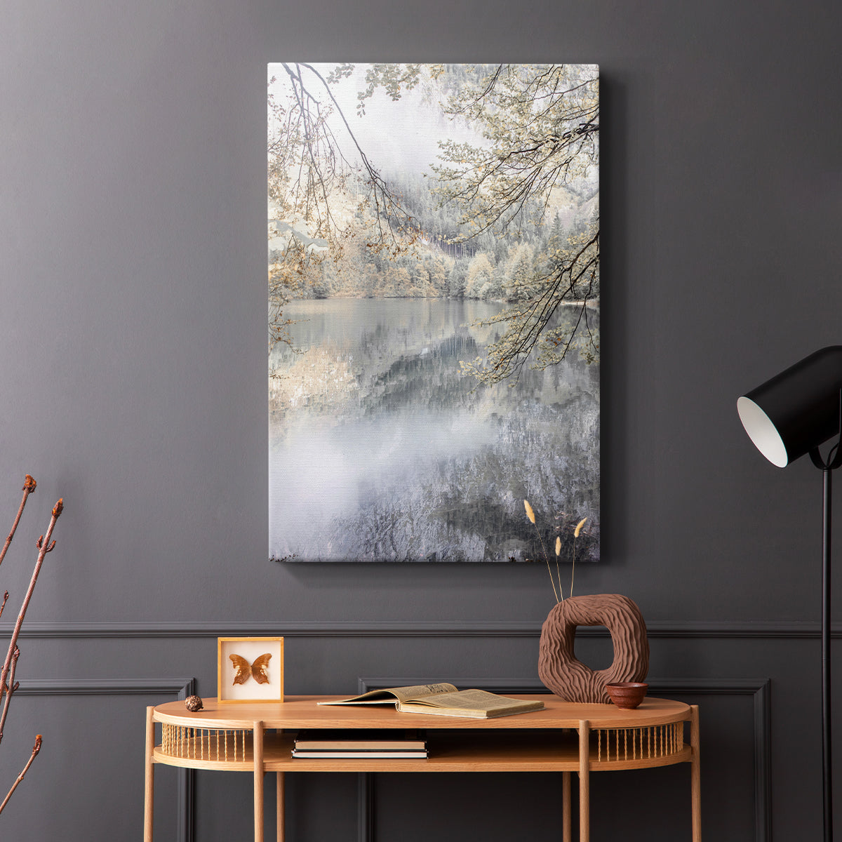 Misty Lake - Canvas Art Print