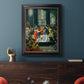 Classical historical painting of Alexander the Great by Donato Creti in an ornate black frame with gilded inner detail displayed in a dark-toned interior setting.