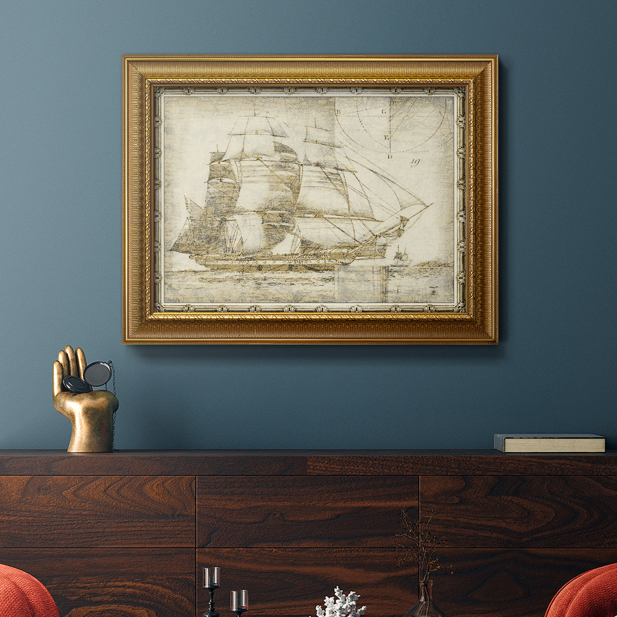 Ghost Ship I Premium Framed Canvas- Ready to Hang