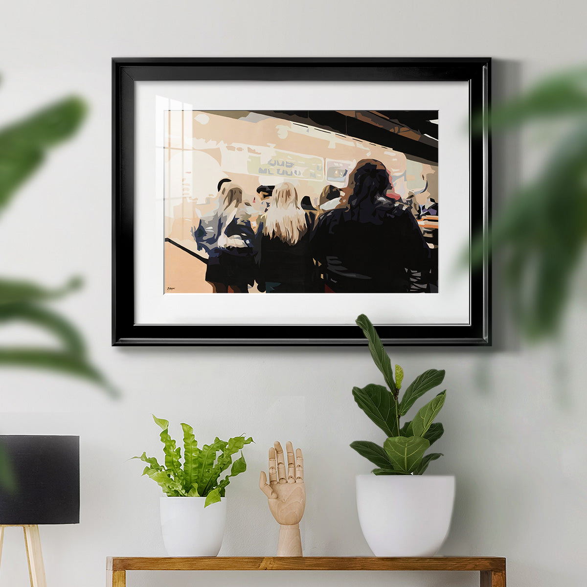 Late Night Queue Premium Framed Print - Ready to Hang