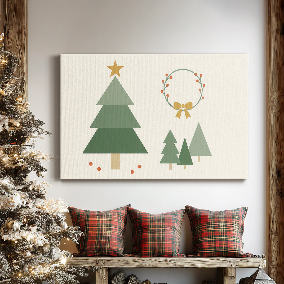 Silver Snow at Night - Canvas Art Print