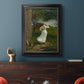 Narrative religious genre scene by Winslow Homer in an ornate black frame with gilded inner detail displayed in a dark-toned interior setting.
