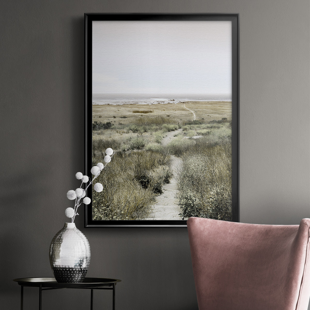 Footpath to Paradise - Modern Framed Canvas Print