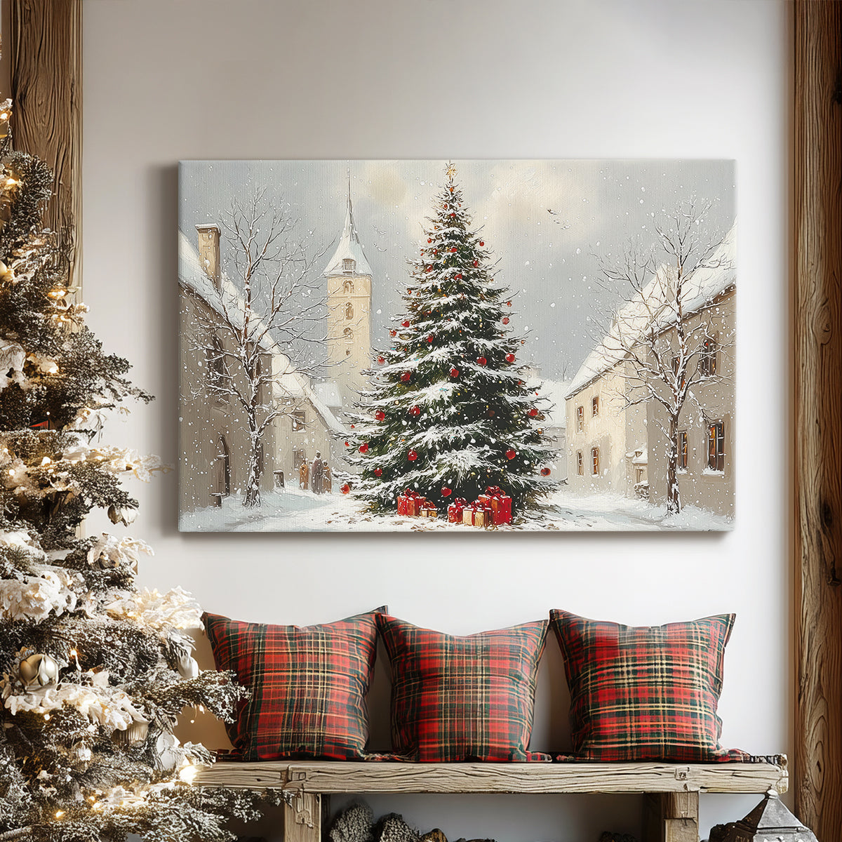 Silver Evergreen at Dawn - Canvas Art Print