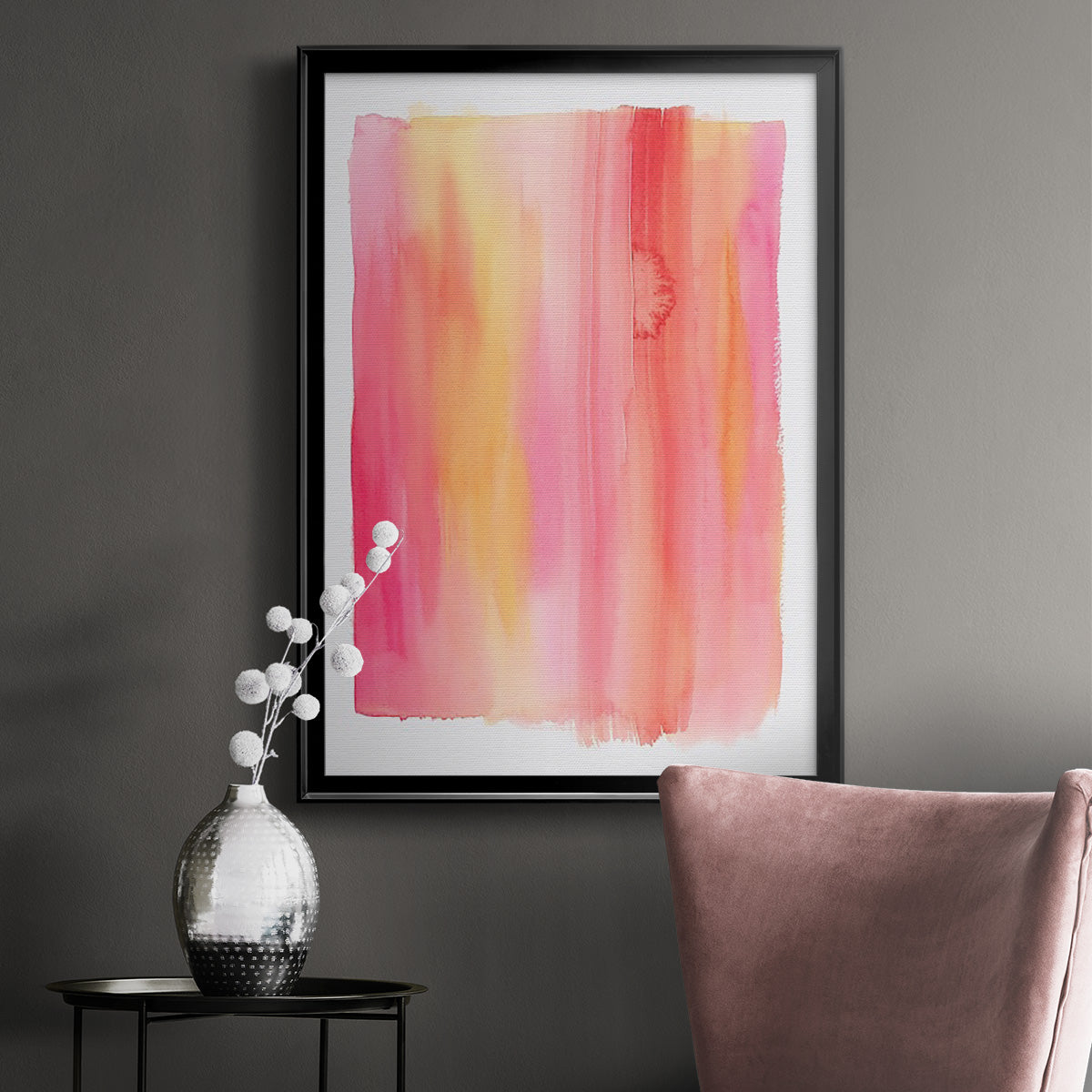 Summer Sherbet Wash I - Modern Framed Canvas Print