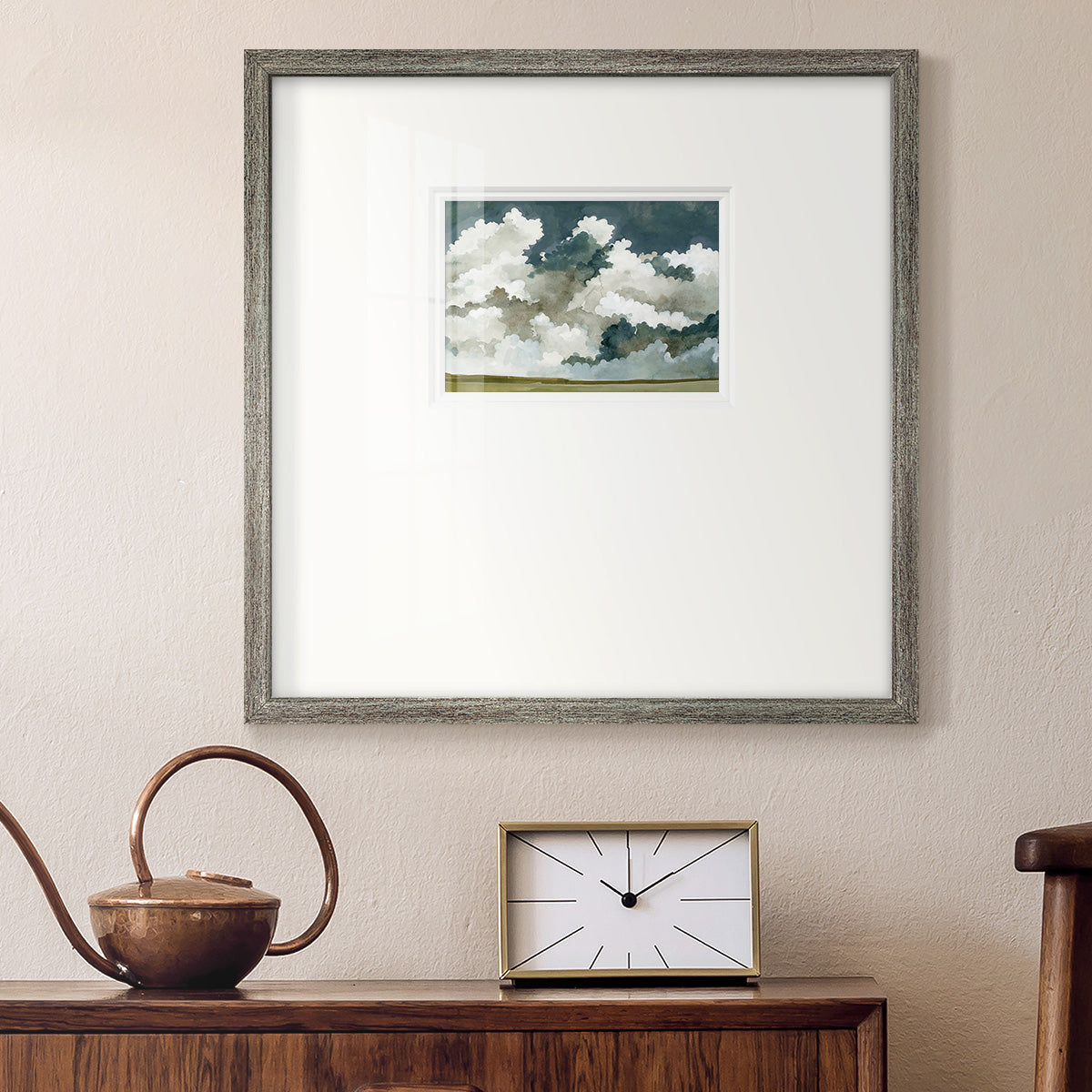 Vast Neutral Sky III Premium Framed Print Double Matboard