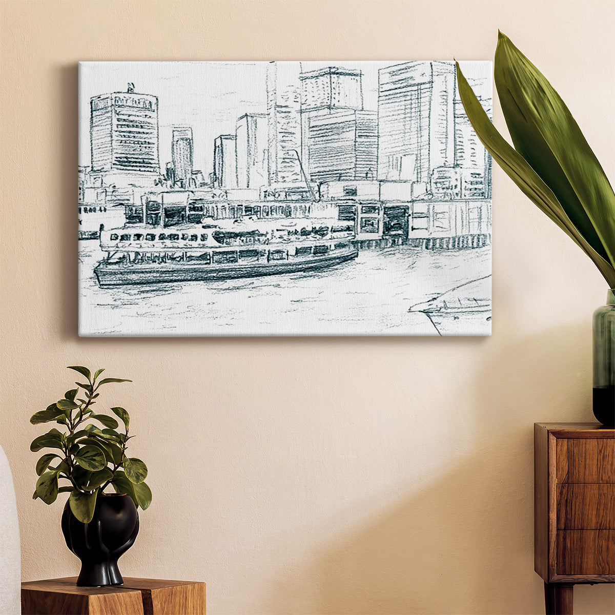 Ferryboats IV Premium Gallery Wrapped Canvas - Ready to Hang