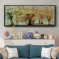 Teal Tree - Floater Framed Canvas Print