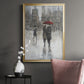 Rain in The City II - Modern Framed Canvas Print