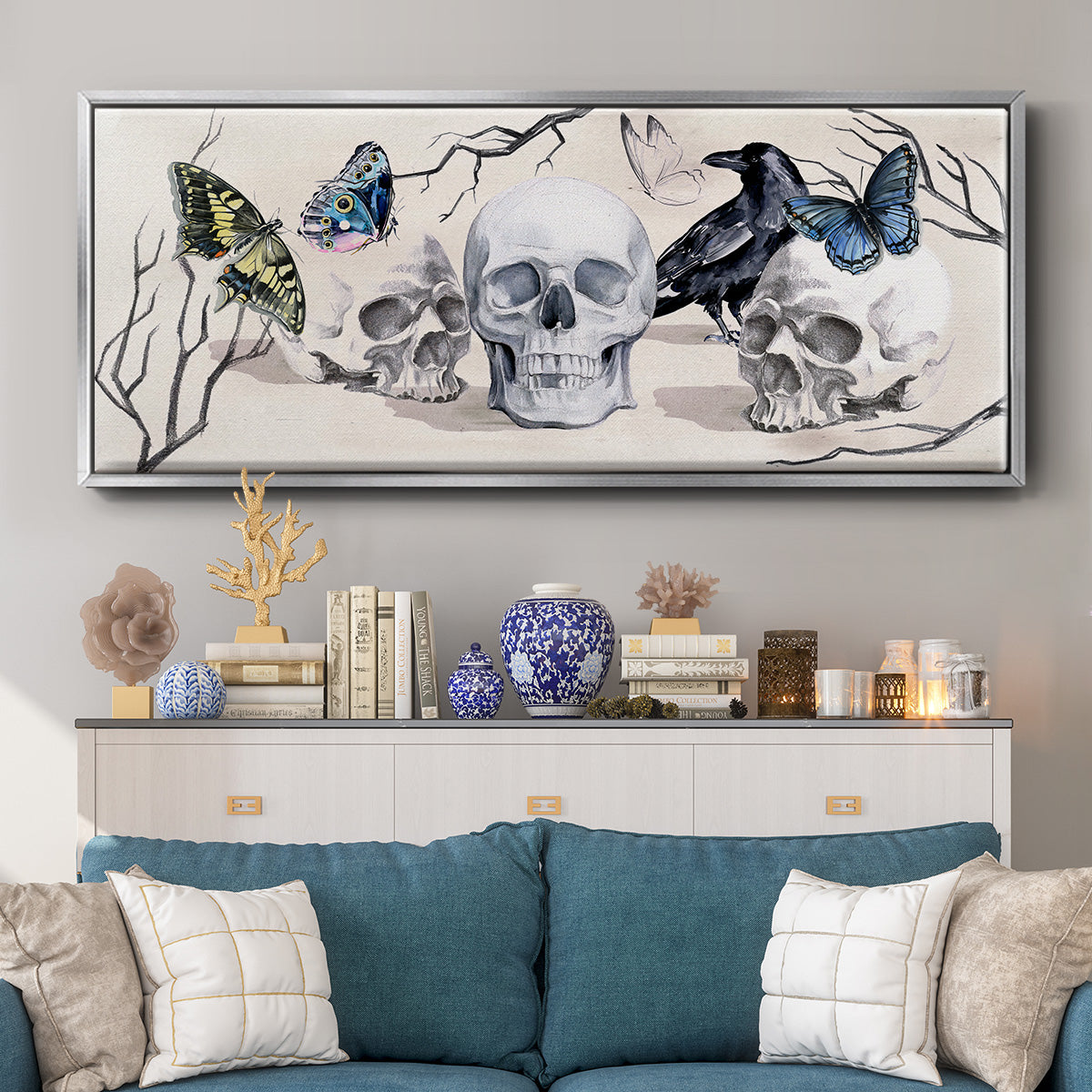 Nevermore Collection D - Floater Framed Canvas Print