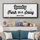 Daisy Laundry - Floater Framed Canvas Print