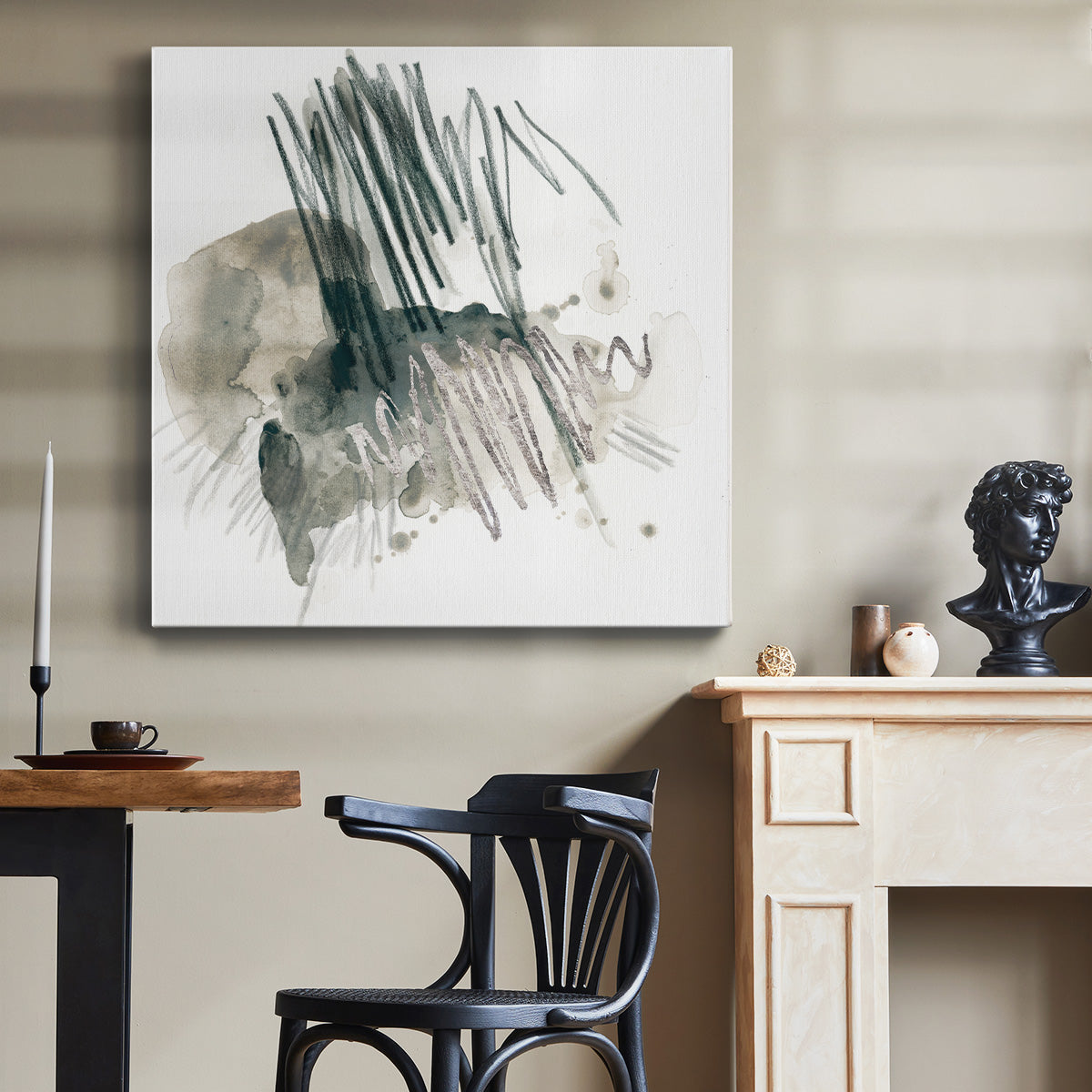 Graphite Markup I - Canvas Art Print